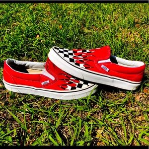 Vans Checkered Flames Slip-Ons